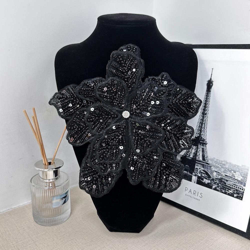 Fashion Polyester Fibre Chest Flower Embroidery Colorful Dress Decoration Multi-layer Sequin Clothing Accessories Women