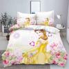 Serie Principesse Set Camera da Letto 3 Pezzi Set Copripiumino Biancheria da Letto 3D Biancheria da Letto per Bambini Set Piumoni Queen Twin Casa Anime