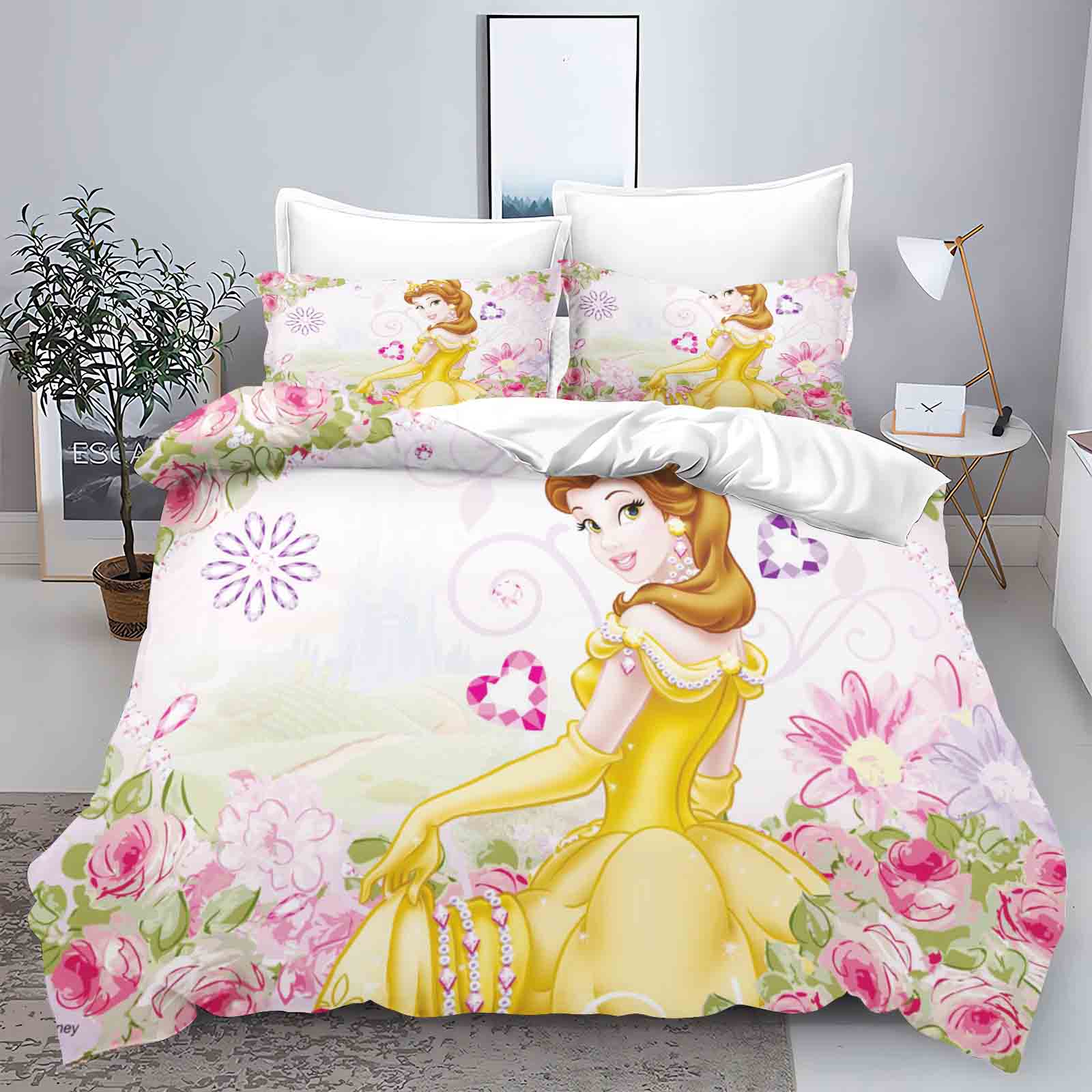 

Princess Series Bedroom 3-Piece Set Duvet Cover Set Bedding 3D Children S Bedding Comforter Sets Queen Twin Home Anime 135x200cm