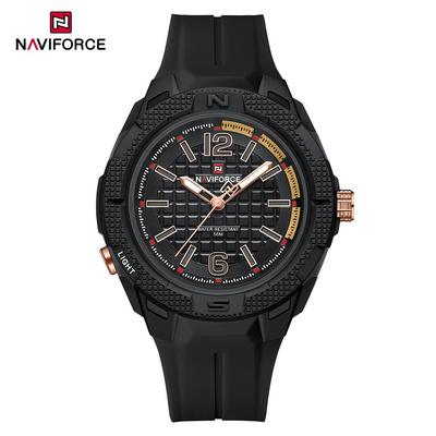 Orologio Originale al Quarzo Leggero per Uomo Ragazzo Lancette Luminose Impermeabile 50m Cinturino in Silicone Moda Outdoor Orologio Uomo NF7126