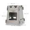 Camping Wood Stove with Bellow Portable Folding Lightweight Titanium Wood Burning Backpacking Stove for Outdoor Survival Cooking