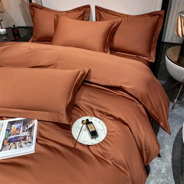 3-teiliges Set Luxus-Bettwäsche-Set aus 100 % ägyptischer Baumwolle, Bettbezug-Set für Einzel-, Doppel-, Queen-Size-Betten, weicher Bettbezug, Kissenbezug