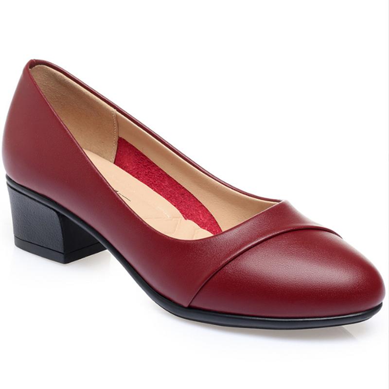 Women's Shoes Spring And Autumn New Wedge Soft Bottom Mom's Shoes Non-slip Black Work Shoes Fashion Outdoor Loafers Female