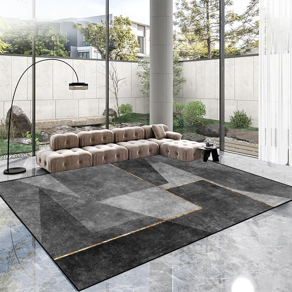 Nordic Geometric Low Pile Carpet Non Slip Living Room Rug 160x230cm Large Area Bedroom Floor Mat