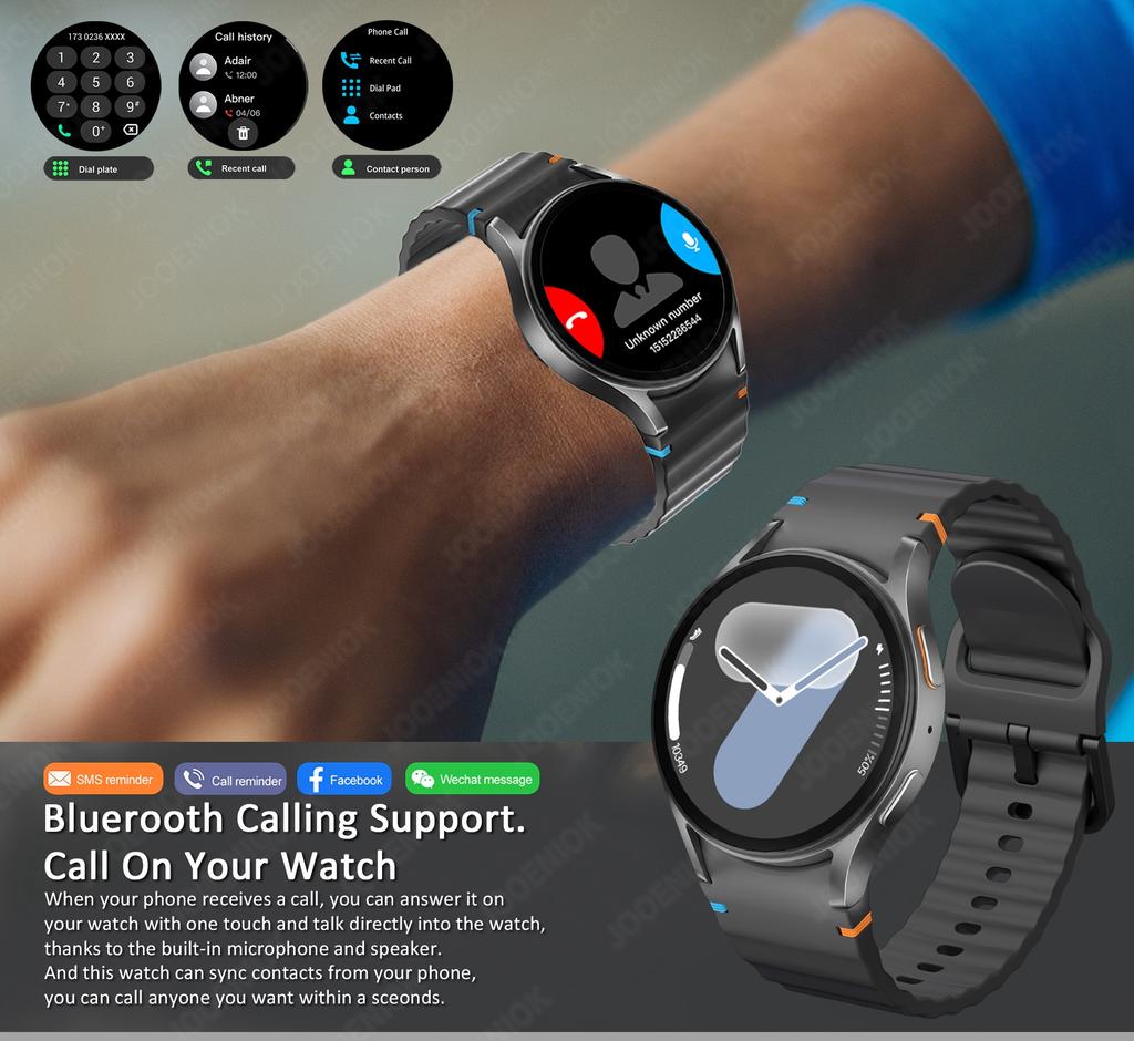2025 New Watch 7 Smart Watch Men Women AMOLED HD Screen Compass Heart Rate Fitness Sport Waterproof Bluetooth Call Smartwatch