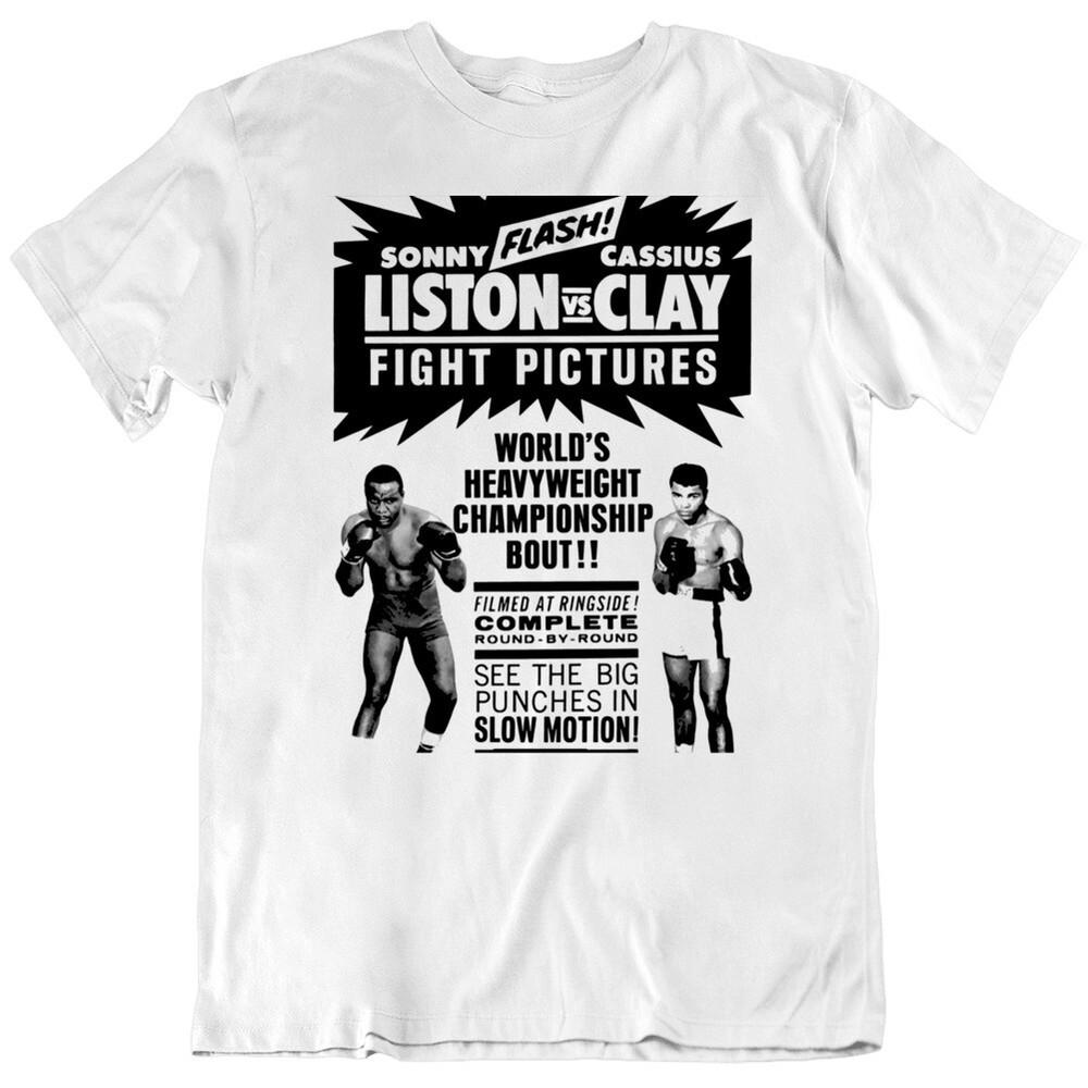 

Sonny Liston Cassius Clay Fight Poster Promo Boxing Fan T Shirt S