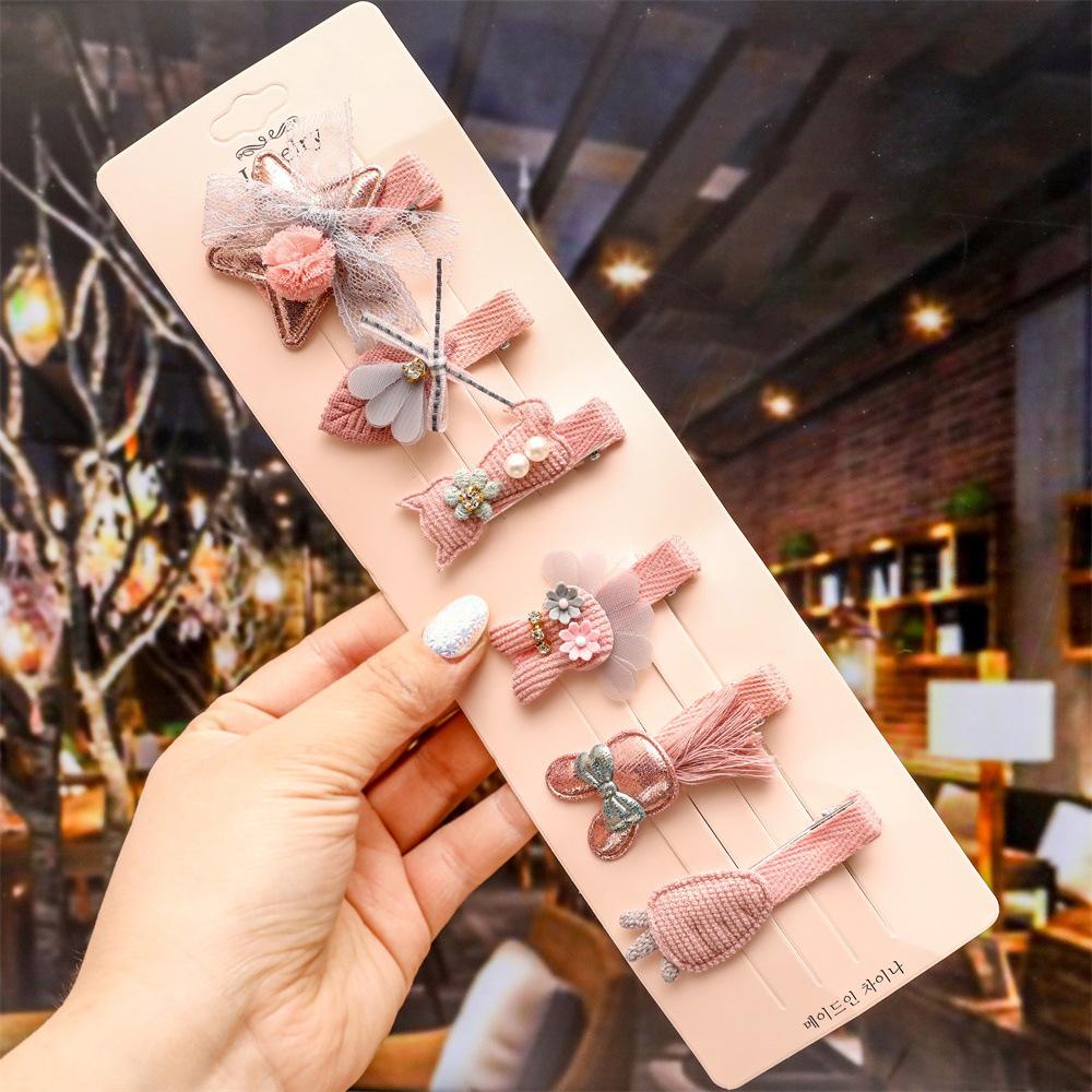 Kawaii Cartoon Princess Children Hairpins Set Girls Kids Flower Hair Clips Pin Accessories Barrettes Hairclip Headdress Headwear