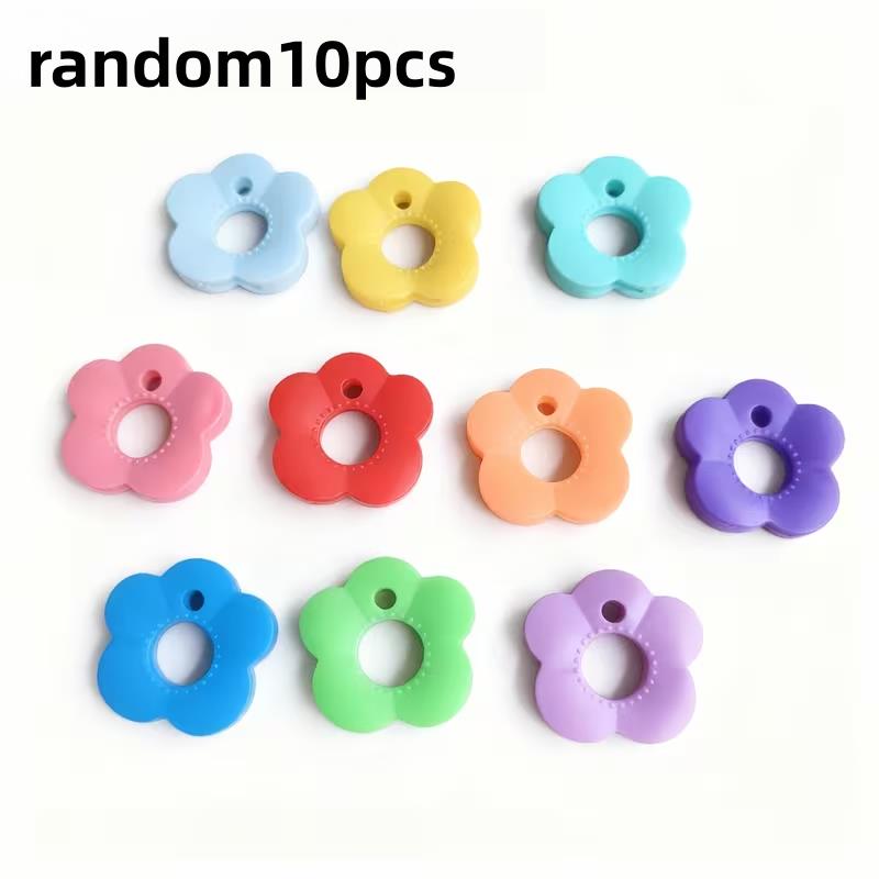 

10Pcs Elastic Key ID Covers, Colorful Flower Shape, Gift for Sister & Friend, Valentine s Present