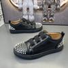 Mode Neuankömmling Herren Luxusmode Nieten Schuhe Original Leder Ballerinas Schuh Schwarz Weiß Atmungsaktive Sneaker Persönlichkeit Schuhe