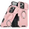 Funda Magnética de Lujo Resistente para iPhone 17 16 15 14 13 12 11 Pro Max Plus con Soporte y Protección Deslizante para la Cámara, Cubierta de PC
