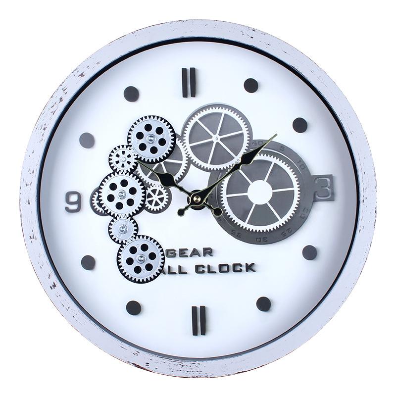 

Gear Mechanical Clock Decorative Wall Clock Living Room Home Silent Industrial Retro Nostalgic Watch Wall Clock Quartz Clock Gear wall clock style 4