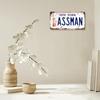 Embossed Vintage Prop Number Tag, Assman, Vanity License Plate, Seinfeld | Cosmo Kramer,  - Iron Material, Entryway, Boat, Room,