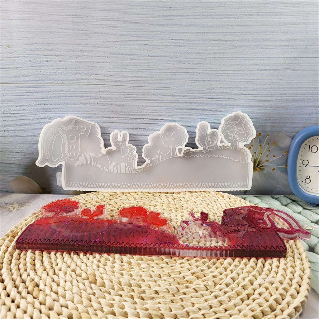 Silikonform Älghuvud Väggkonstform Kristall Epoxiharts Hantverksformar Väggupphängningsformar för Hemdekorationer