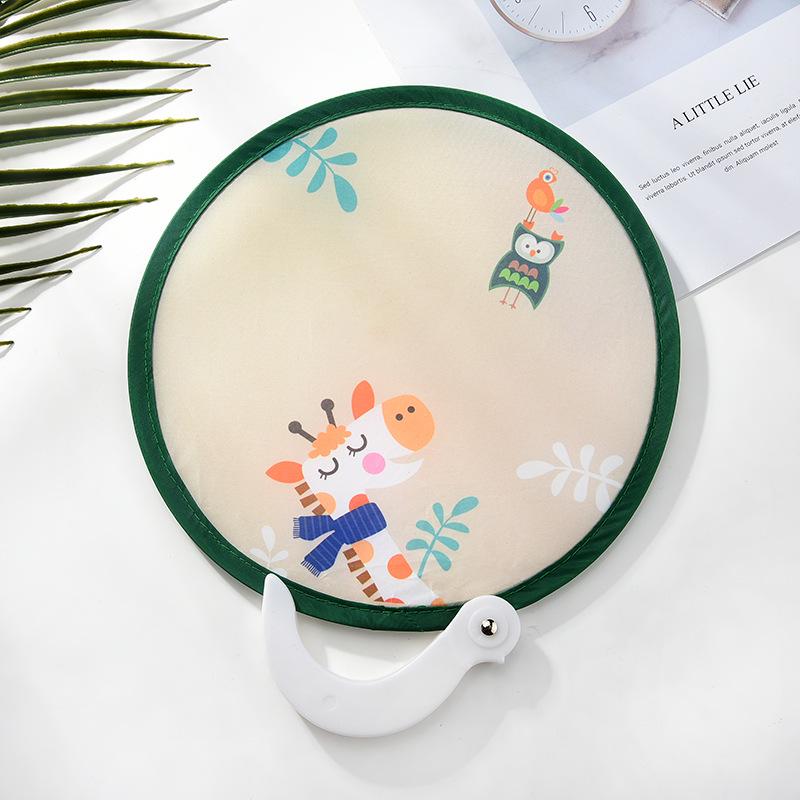 Children's Cartoon Mini Round Folding Fan - Portable and Compact Summer Fan for Kids and Adults