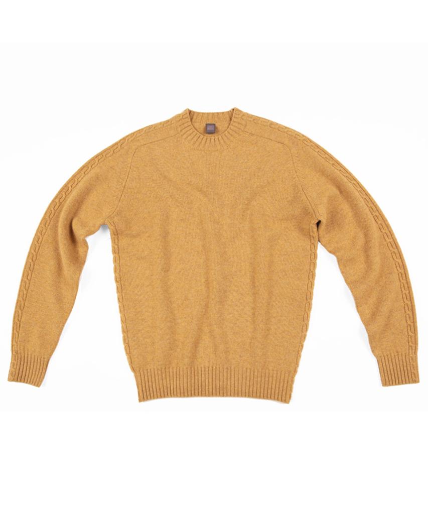 IOLO Cable Crewneck_Mustard