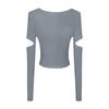 New Spring & Autumn Slim Fit Niche Design Sexy Elastic Short T-Shirt for Women