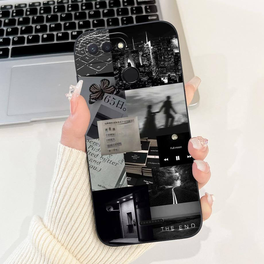 For Xiaomi Redmi 6 6A Case Soft Matte Silicone Capa Goothic Style Cartoon Panda Flower Back Cover For Redmi6 Redmi6a Coque Funda