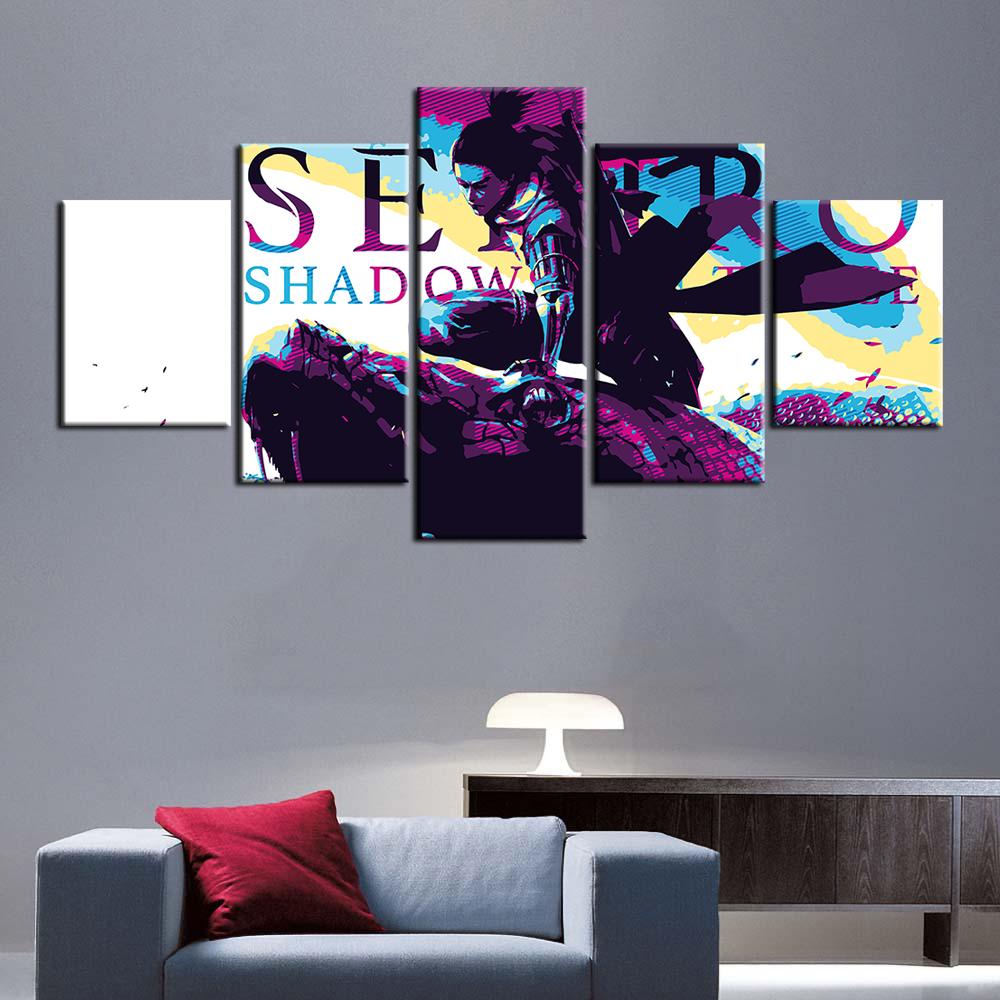 Unframed 5Pcs SEKIRO Shadows Die Twice Games Canvas Posters Wall Art Pictures HD Paintings Home Decor for Living Room Decoration