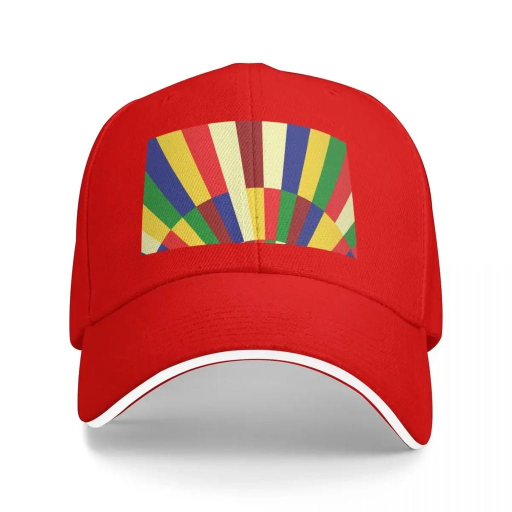 Mid-Century 60s 70s Retro Rainbow Sun Baseball Cap Golf Fishing Cap Snap Back Hat Tea Women's Beach Outlet Unisex's