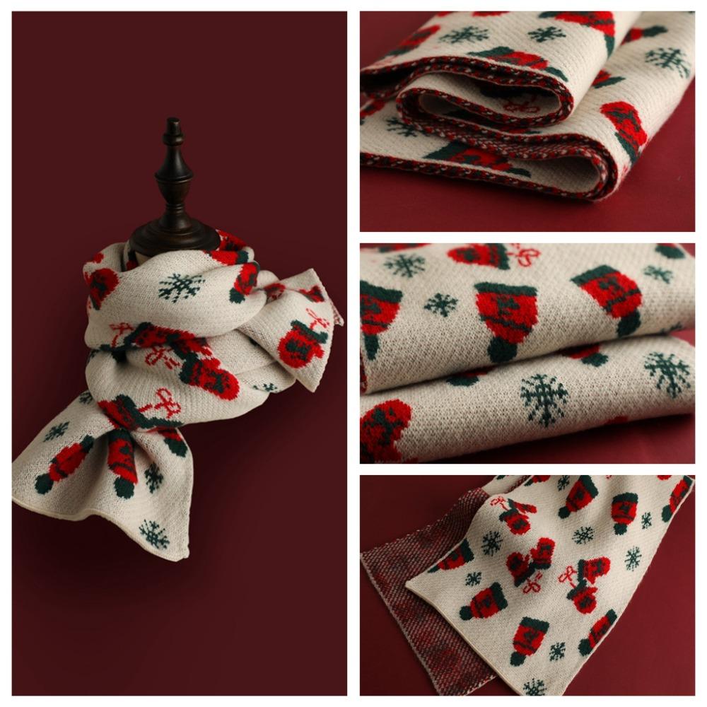 Warm Knitted Scarf Elk Christmas Shawl Cape Retro Scarves Women Girl