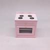Dollhouse Miniature Furniture Kitchen Wooden Pink Cabinet Sink Counters Dollhouse Decoration