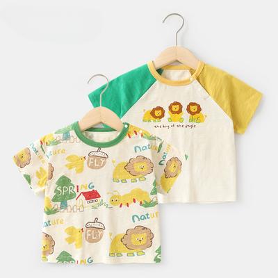 Bebek Giysileri Rahat Kısa kollu T-shirt yaz giysileri Erkek Kız Bebek Çocuk Çocuk Yaz Yarım kollu üstler