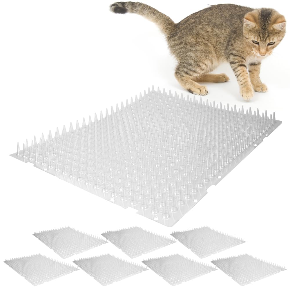 

Pet Kenkodo Cat Prickly Sheets 8 Cat Prevents Intrusion and Tampering Prickly Repellent, (Transparent, Sheets) Mat, (Indoor/Outdoor),