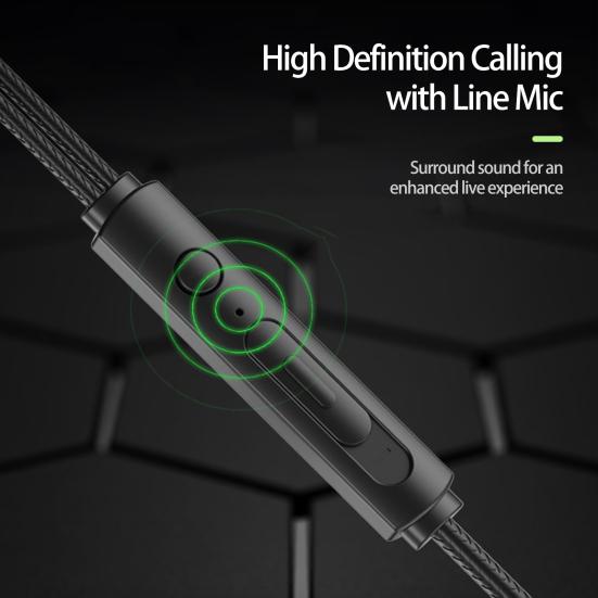 Kabelgebundener Kopfhörer Rauschen Klang HD-kompatibel Anrufreduzierung Stereo Immersiver Audio Plug Play 3,5 mm