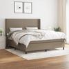 3131293 vidaXL Divan Bed with Mattress Taupe 180x200 Cm Fabric
