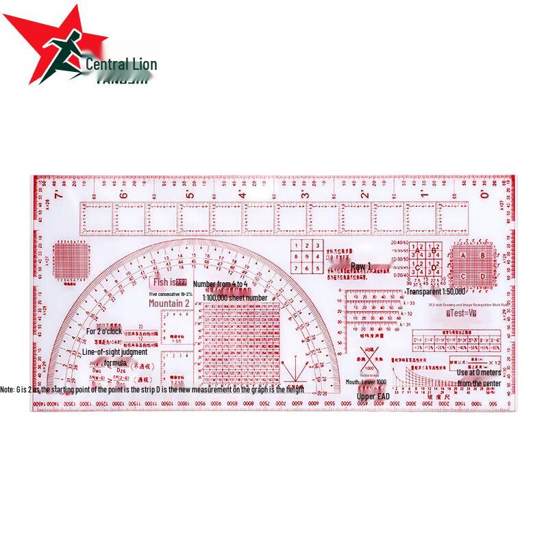 Tactical Map Reading Coordinate Ruler