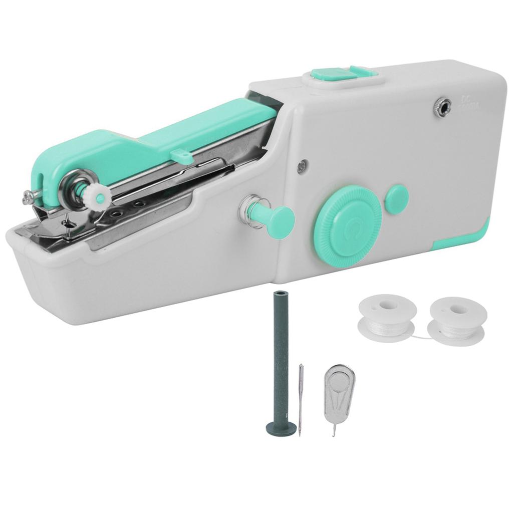Portable Hand Sewing Machine DIY Mini Household Electric Stitch Needlework Tool Blue