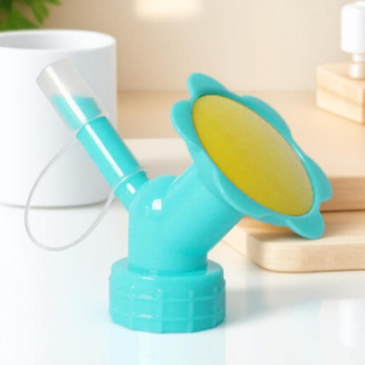 

2 in 1 Portable Household Spray Watering Bottle Flower Plastic Water Cans Sprinkler Plant Nozzle Garden Tool синий
