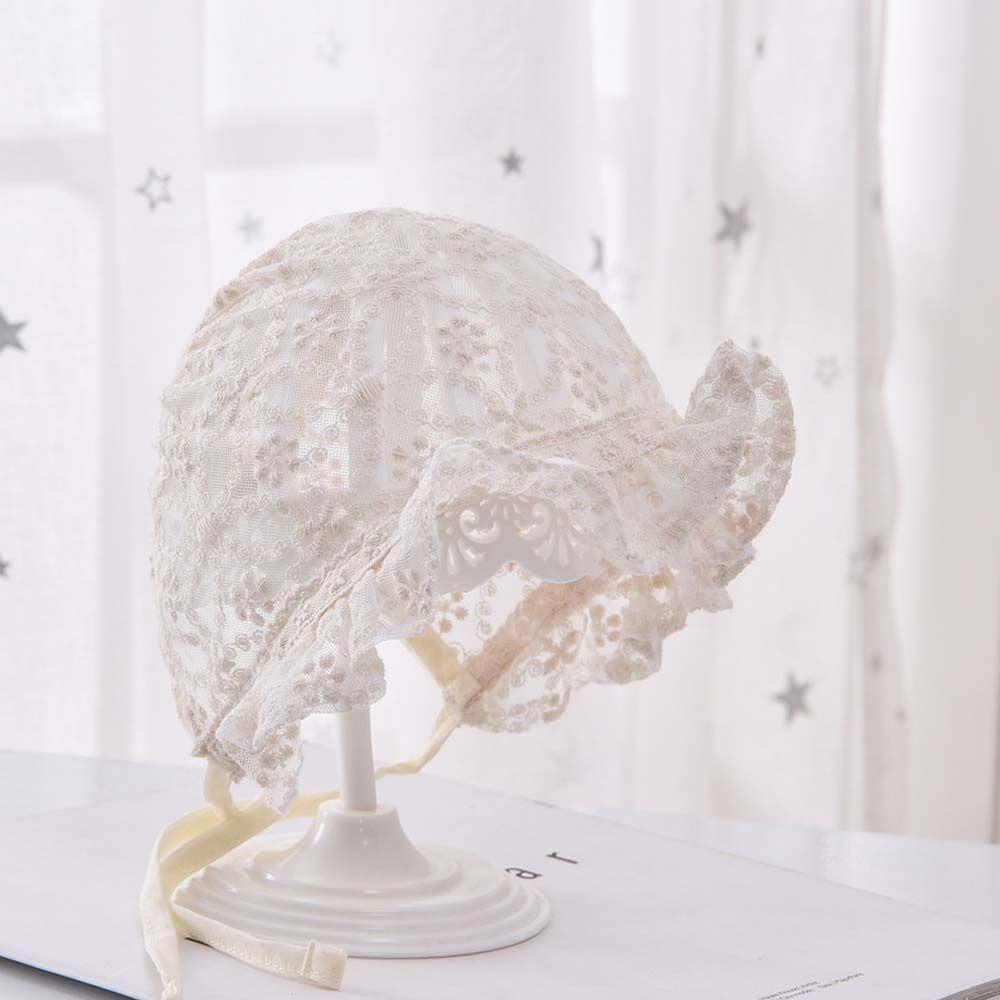 Breathable Lace Girl Newborn Sun Caps Infant Bonnet Cotton Baby Hat