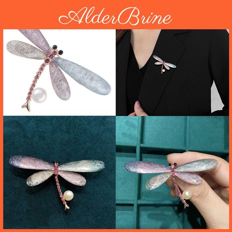 Coat Outwear Shawl Fashion Accessories New Pins Antiexposure Vintage Freshwater Pearl Dragonfly Insect Brooch