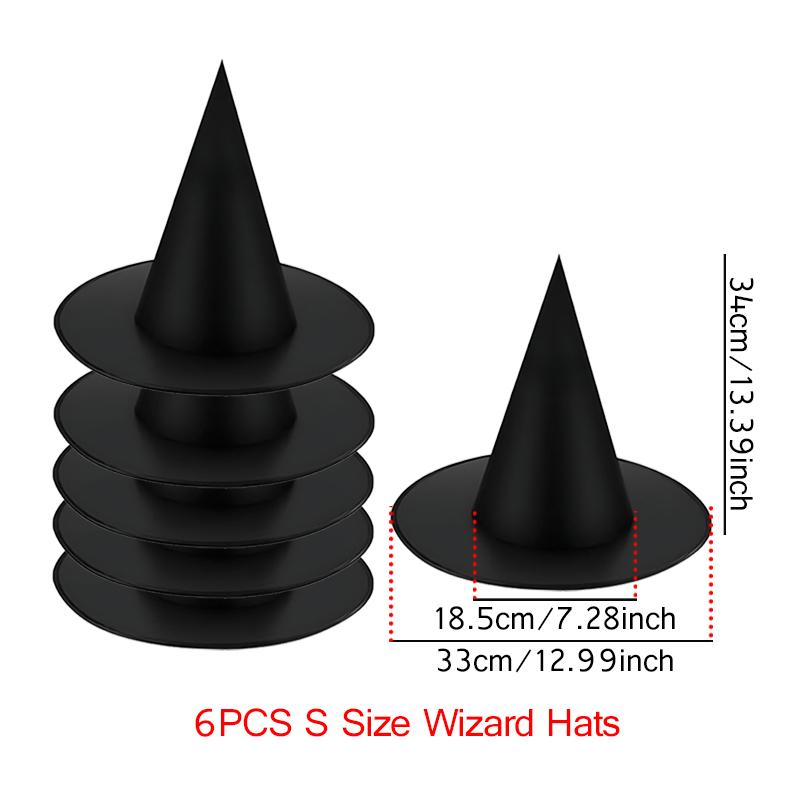 Halloween Hat Witch Wizard Black Hat S/L 2 Sizes Available Home Courtyard Decoration Masquerade Halloween Costume Party Prop ZYF