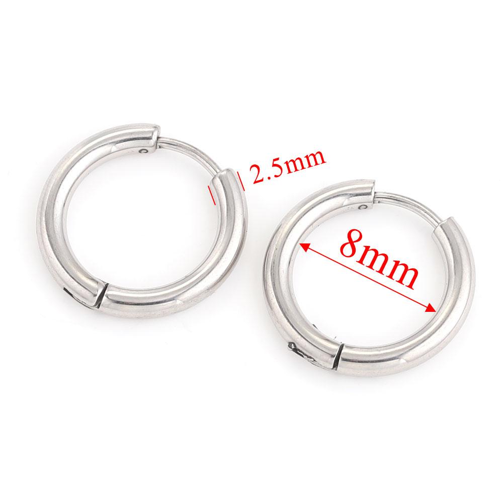 6pcs Stainless Steel Earring Hoop Women Earrings Korean Earrings Hoop Earring for Women Female Earring Jewelry Gifts