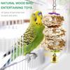 Bird Parrot Swing Toys, Chewing Standing Hanging Perch Hammock Climbing Ladder Bird Cage Toys for Budgerigar, Parakeet, Conure, Cockatiel, Mynah