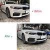 Car Front Bumper Lip Spoiler Splitter Diffuser For BMW 5 Series G30 G31 520i 530i 540i M-Sport 2017-2020 Bodykits Tuning Black