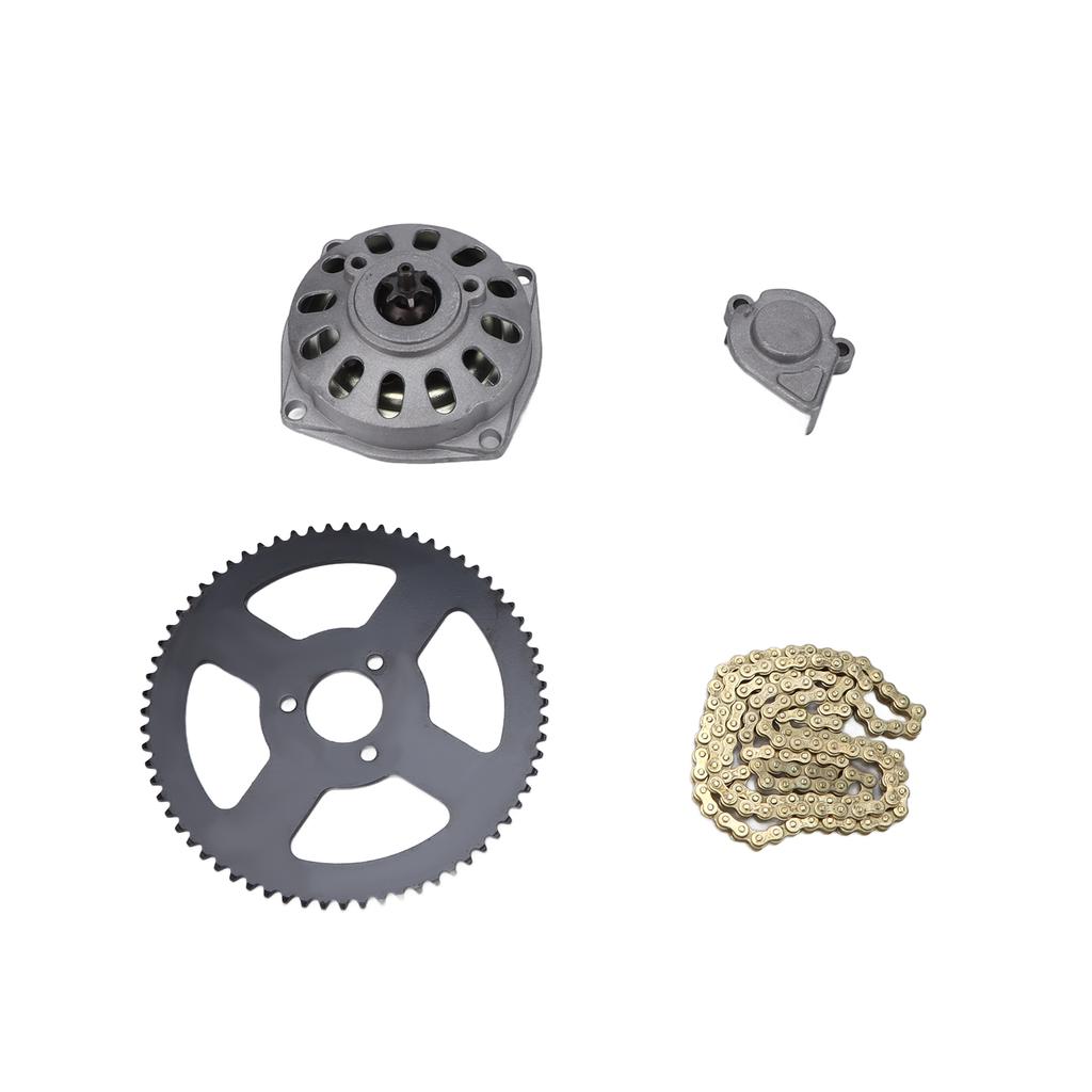 6T Clutch Drum Gear Box 68T Rear Chain Sprocket 25H Chain for 2 Stroke 47cc 49cc Minimoto Pocket