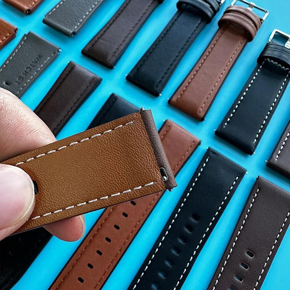 20/22mm Leather Band For Garmin Venu 4 3 2/Vivoactive 6 5 4 3 Vintage Strap Forerunner 570 165 245 255 645 Music Correa Bracelet