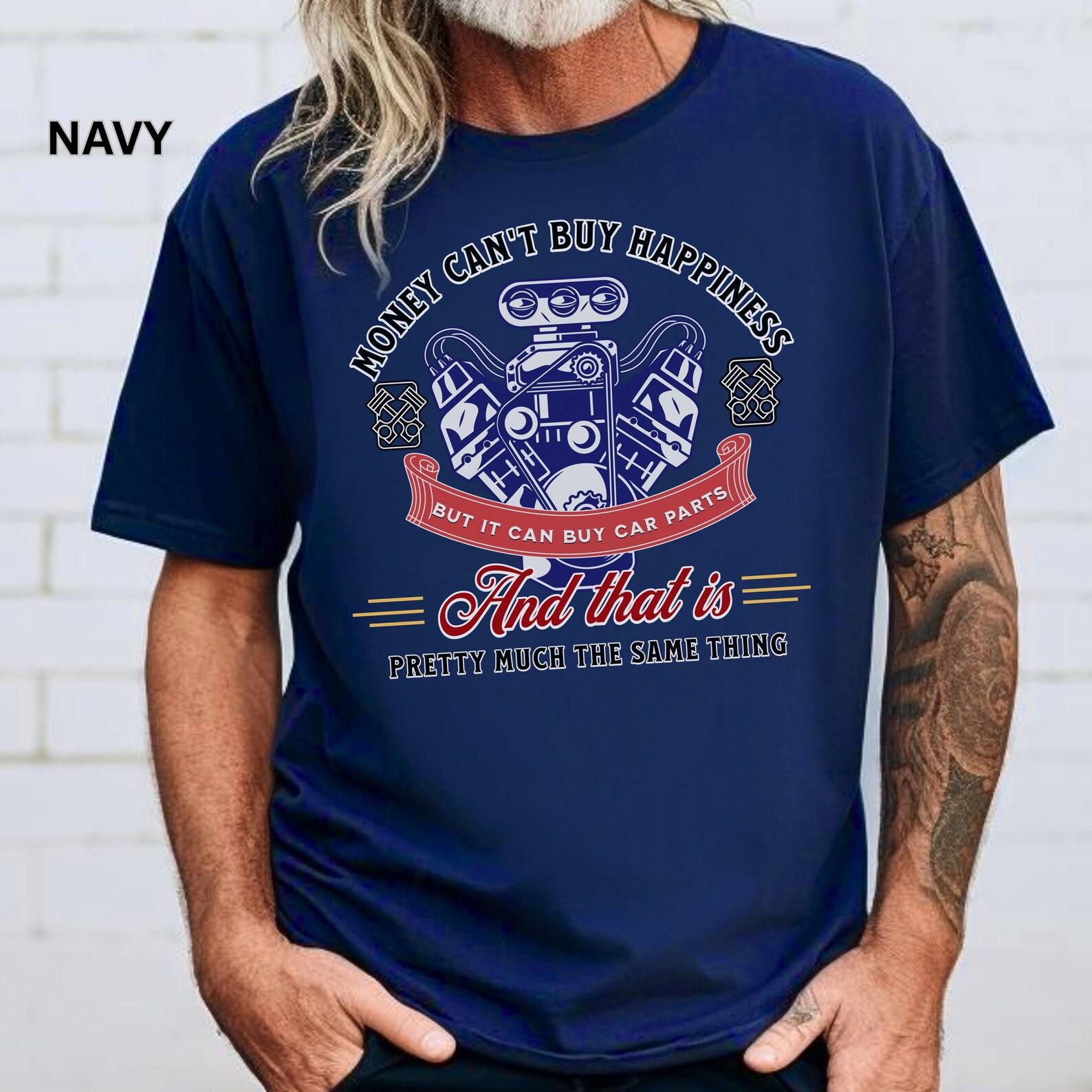 Mechanic T-Shirt: Car Parts & Happiness - Automotive Gift 2XL