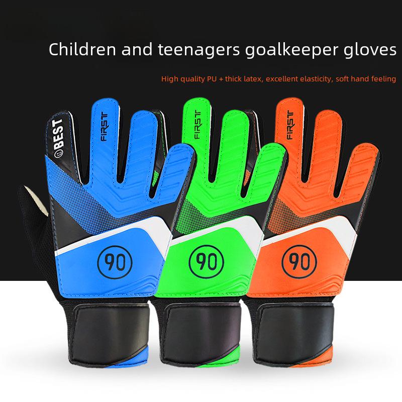 

Shiwei Youth & Children s Non-Slip PU Latex Goalkeeper Gloves Size 5 синій