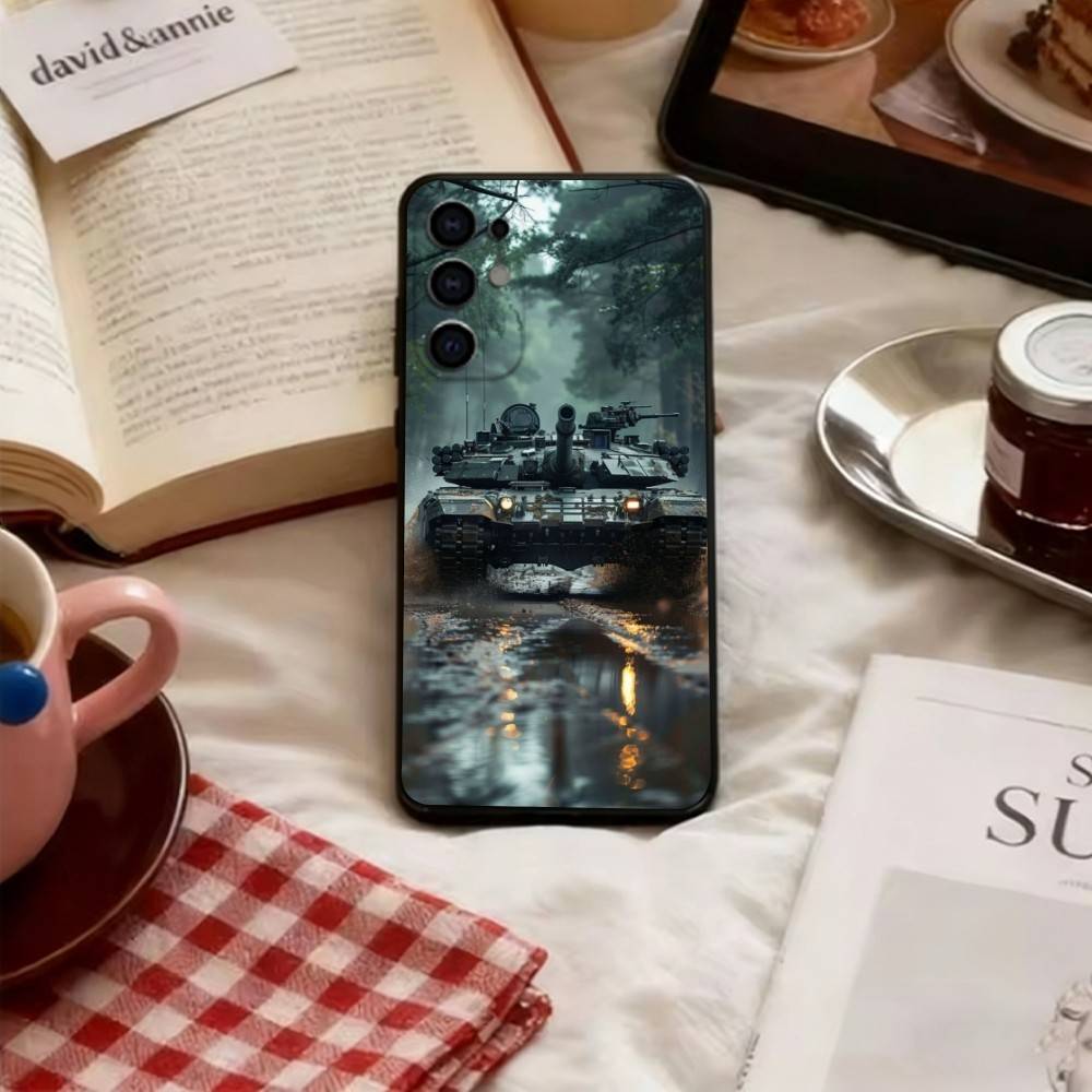 Heavy tank Phone Case For Samsung S25,S24,S21,S22,S23,S30,Ultra,S20,Plus,Fe,Lite,Note,10,Soft Black Cover