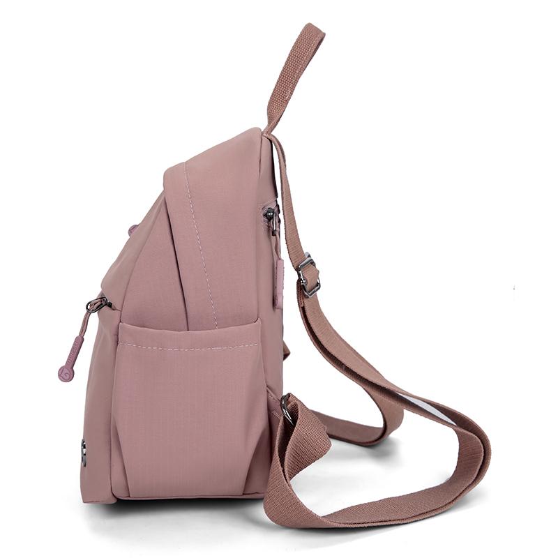 Casual Women's Backpack Lightweight Spring New Style Artistic Pure Color Travel Nylon Street Trend Breathable Small Size Backpack