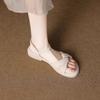 Flat beach Roman sandals  versatile for wearing outside 2025 new retro women's shoes