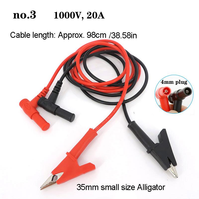 Digital 1000V 2A 10A 20A Thin Tip Multimeter Multi Meter Test Lead Cord Probe Wire Pen Cable Tester 4mm Banana End Tools