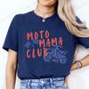 Dirt Bike Mom Tee Moto Mama Printed T Shirt Women Casual Short Sleeve Crew Neck T-shirt Motocross Lover Top Gift for Riding Mama