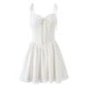 2026 Chic Sweet Polka Dot Lace Patchwork Camisole Dress with Mini Skirt