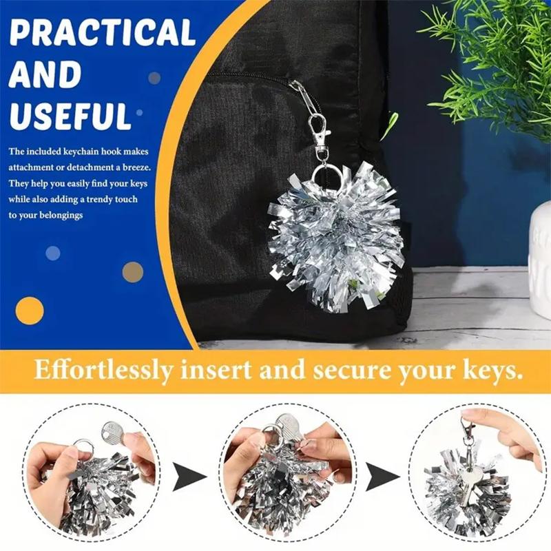 WTEMPO Colorful Mixed Keychains for Party Favors Cheerleaders Dancer Accessories Cheerleading Commemorative Keychain Pendants Bags Hanging Accessories