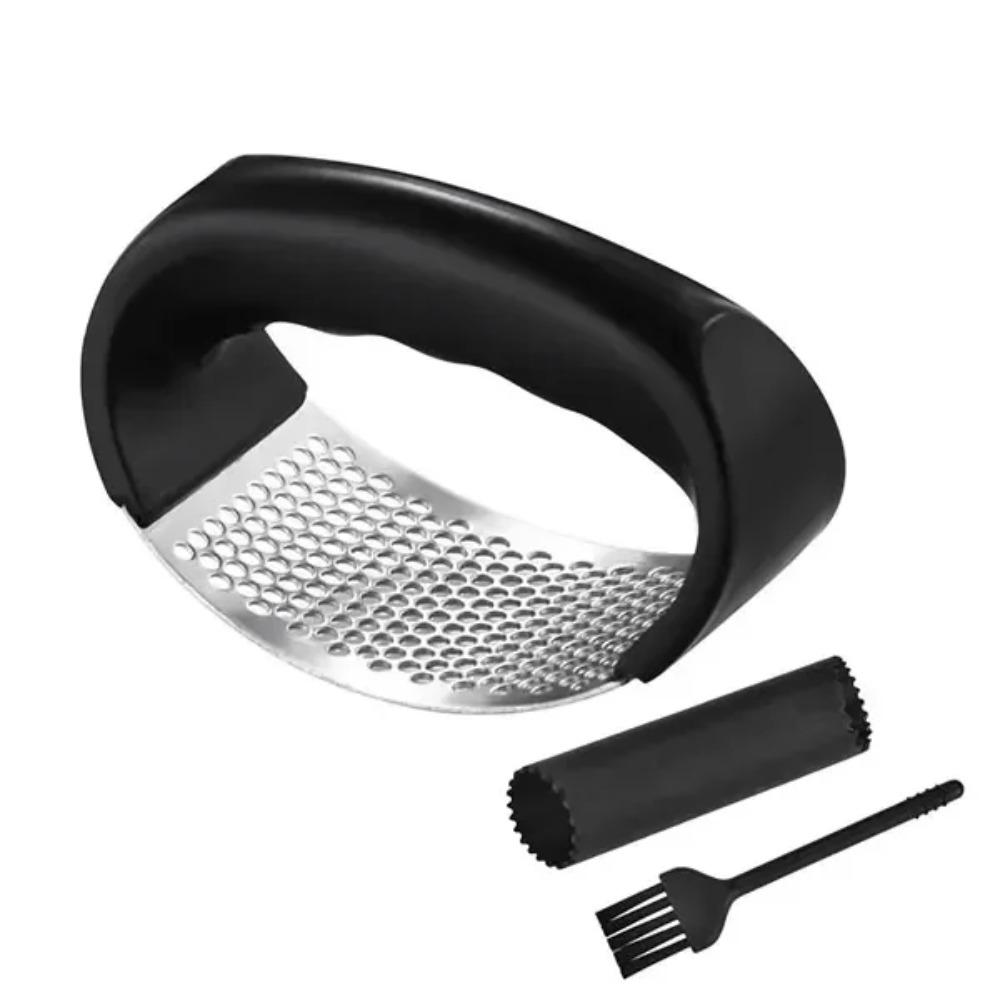Garlic Press Squeezer Upgraded Stainless Steel Manual Garlic Ginger Rocker Crusher Garlic Cutting Mince Tools Kitchen Gadgets